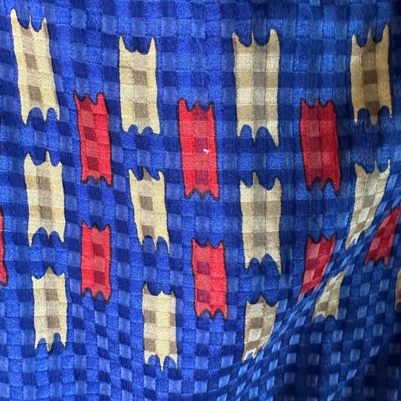 Anna Sui Designer Blue Printed Midi Dress - Picture 5 of 8